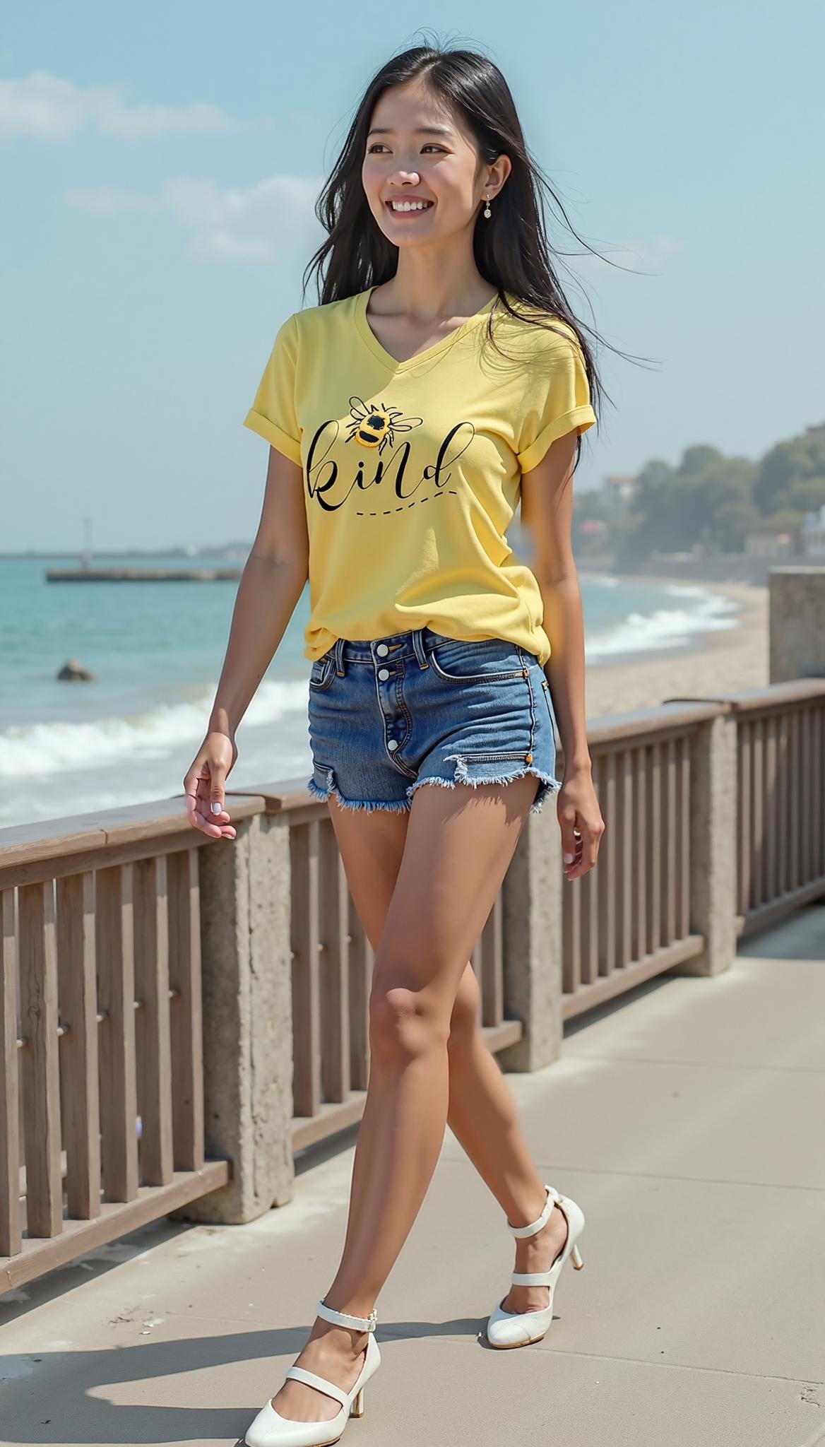 V-Neck Printed Graphic Tee