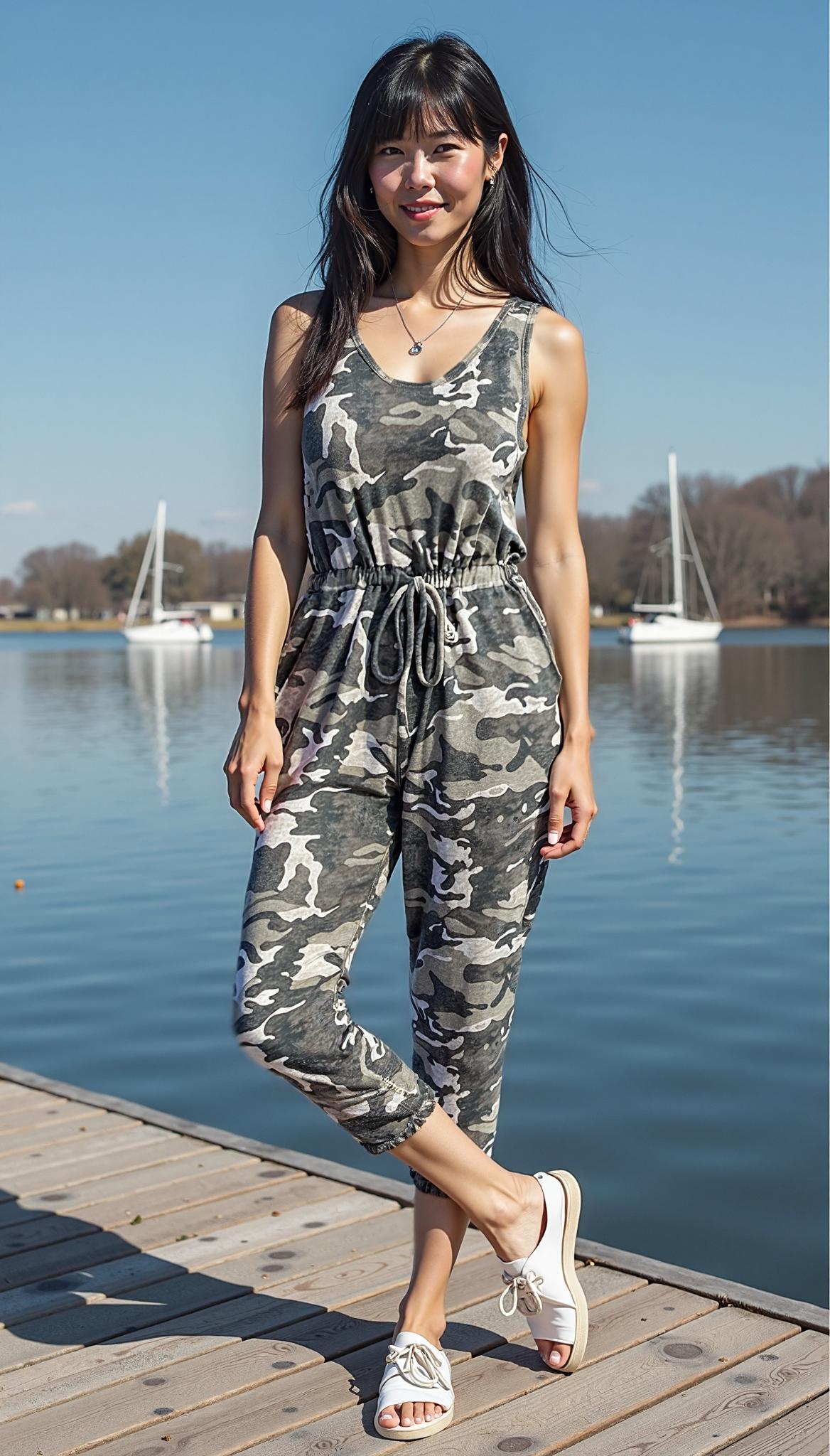 Sleeveless Drawstring Jumpsuit