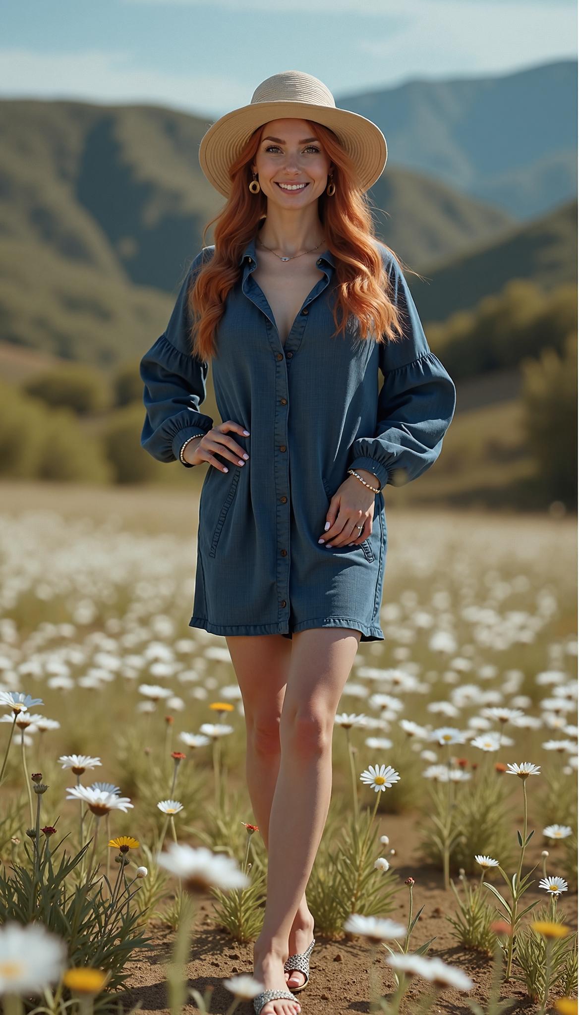 Oversized Denim Shirt Dress
