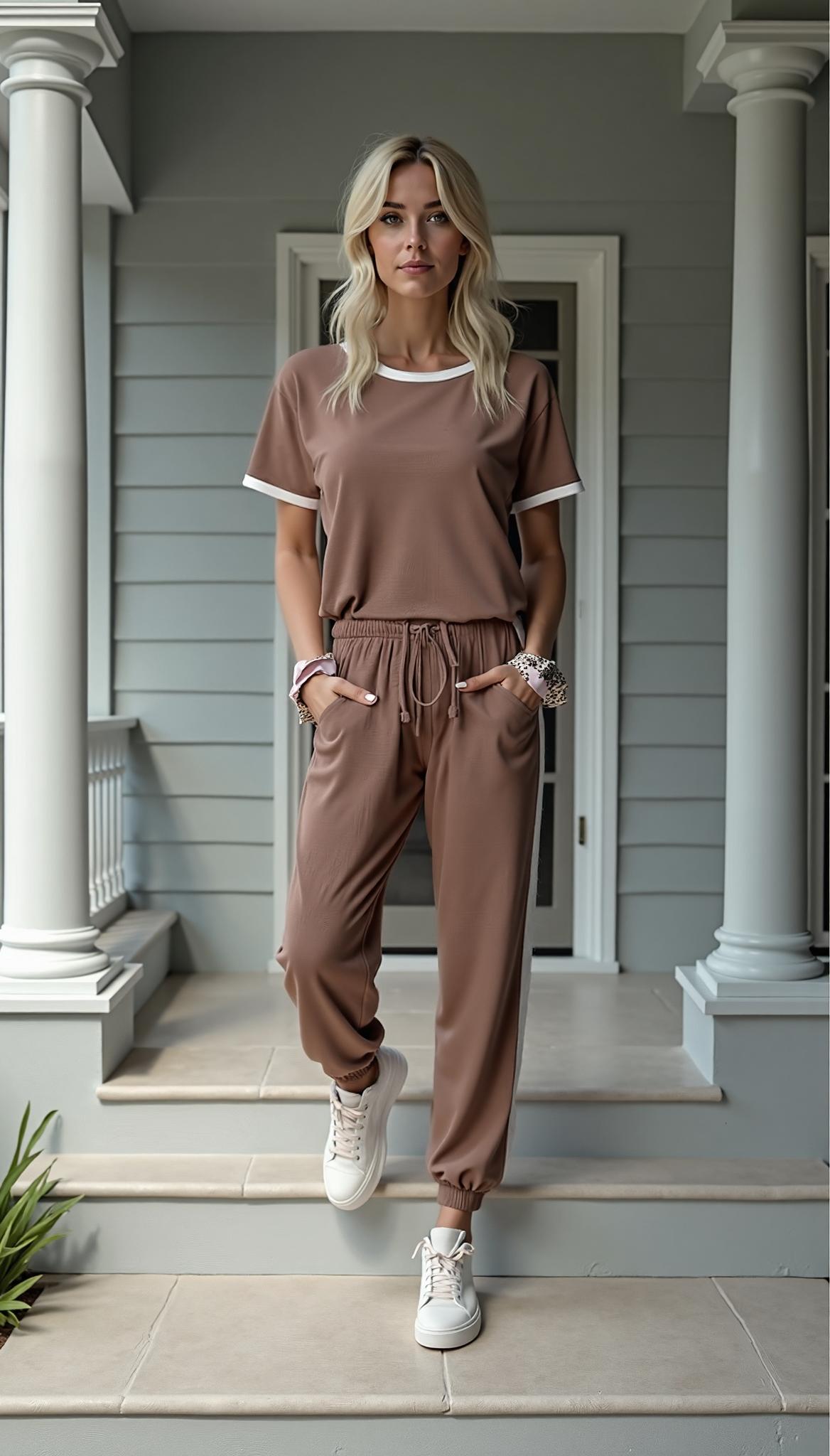 Short Sleeve Jogger Lounge Set