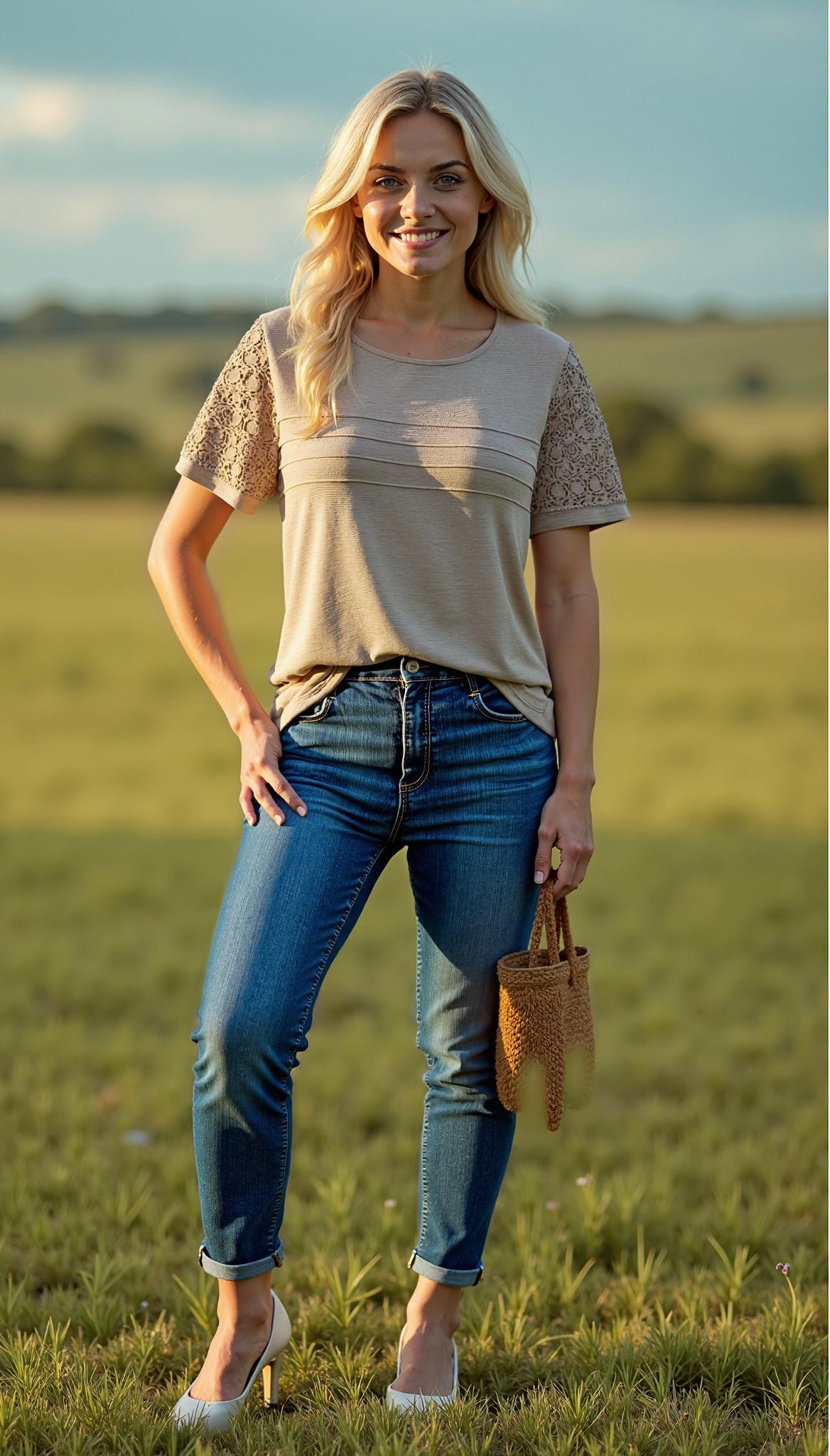 Lace Short Sleeve Blouse
